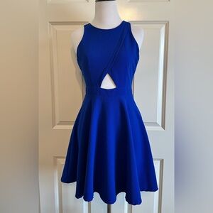 Elegant Blue Halter Dress